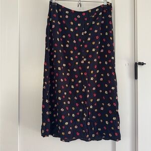 Madewell A-Line Midi Skirt in Confetti Floral